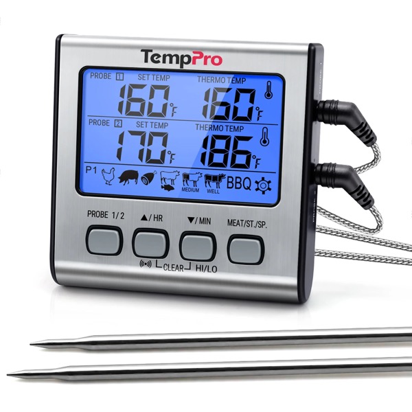 ThermoPro (now TempPro) TP17 dual-probe leave-in meat thermometer